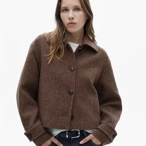 Mango Cropped Coat Jacket